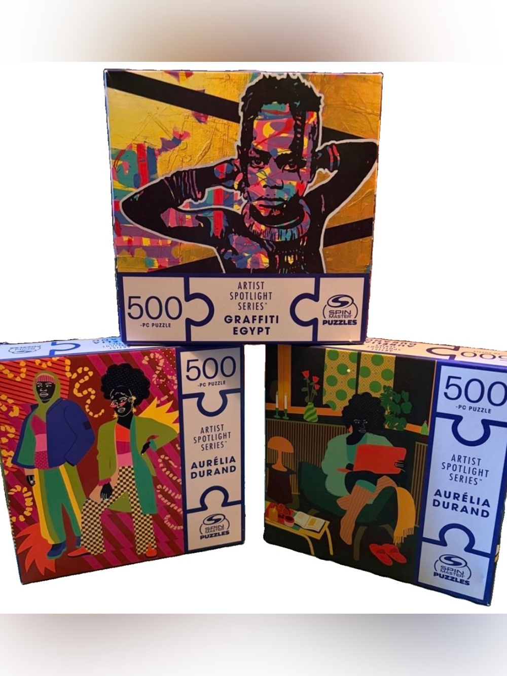 3 Spin Master Artist Spotlight Series Graffiti Egypt 500 Pc Jigsaw Puzzles